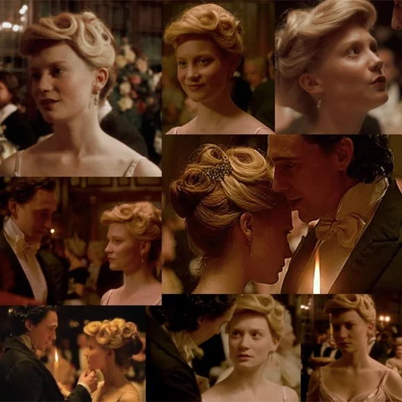 Crimson Peak Edith Cushing Gothic Gold Butterfly Pearl Earring Handmade Replicas - Picture 2 of 13